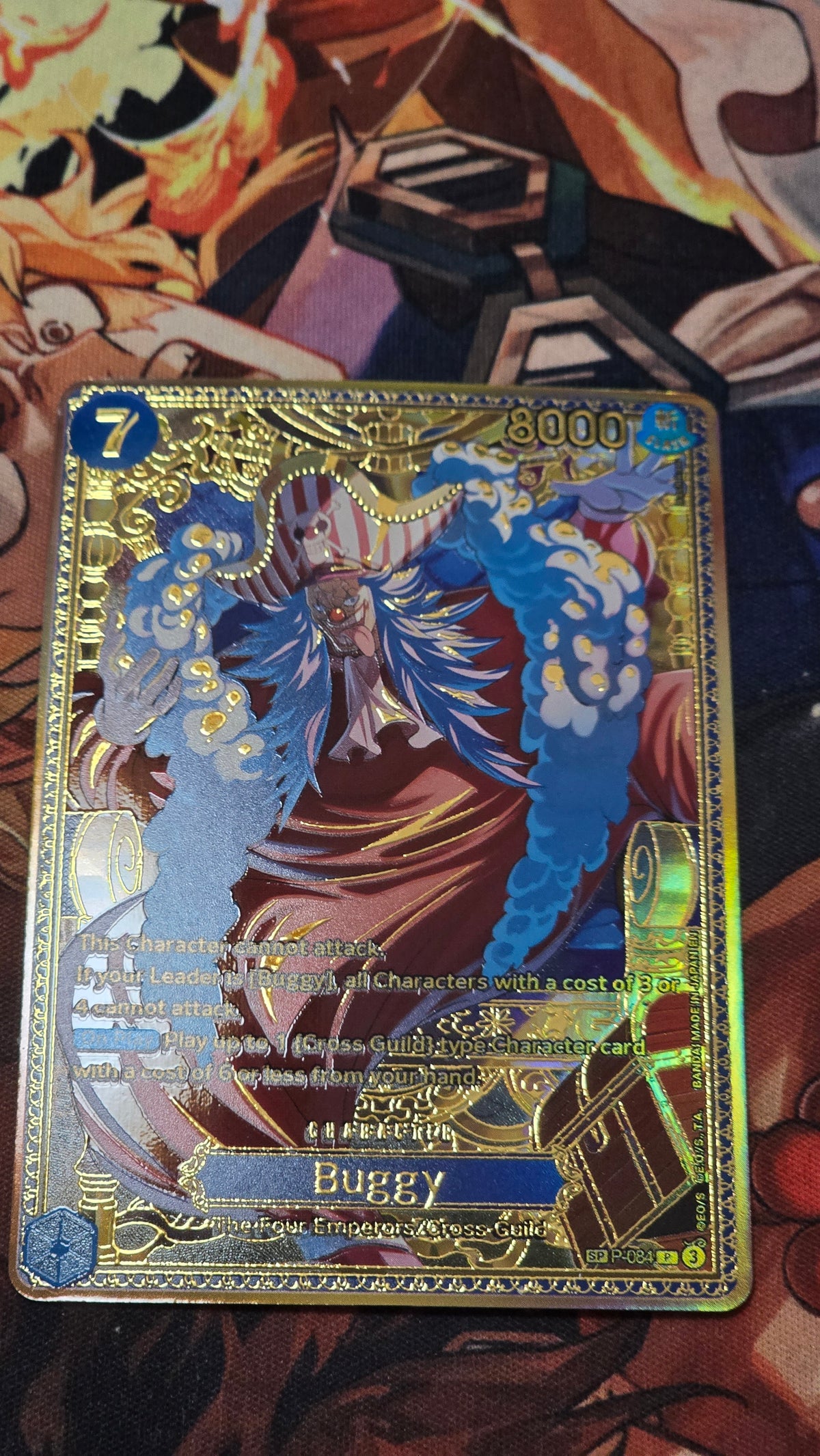 OP17 Buggy Gold SP P-084 Premium Textured One Piece Card Game TCG Custom Made Proxy Card