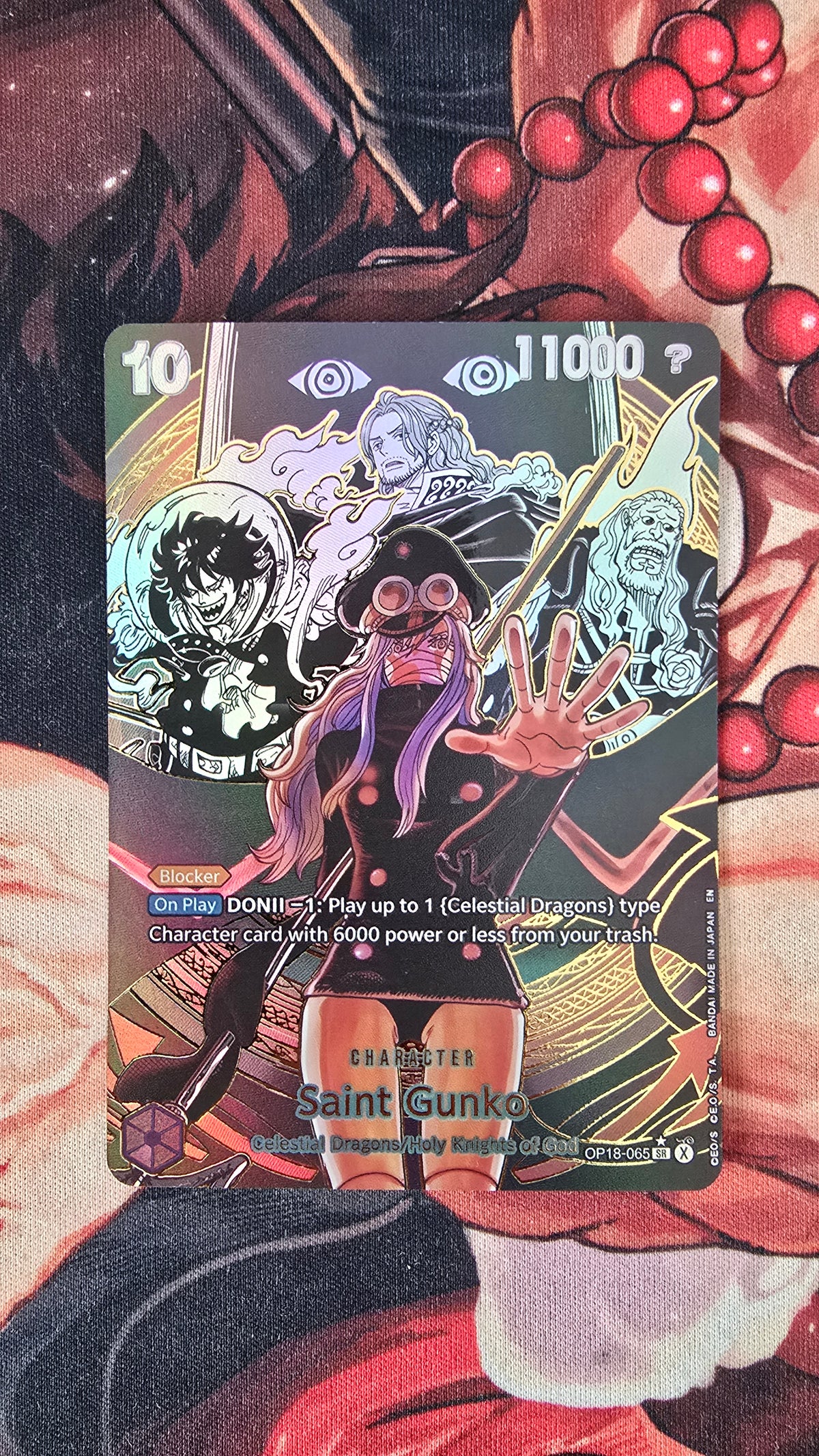 OP18 Saint Gunko Pirate Crew Manga Premium Textured One Piece Card Game TCG Custom Made Proxy Card