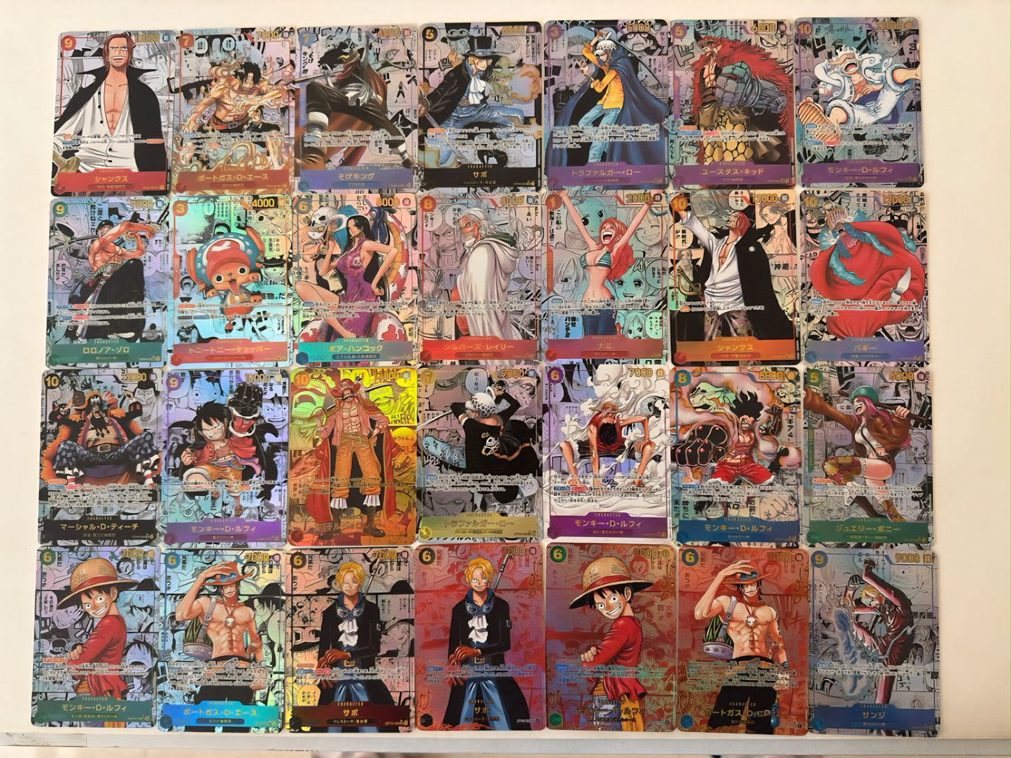 28 Card Bundle: One Piece Manga Complete Set Premium Quality Textured Japanese Proxy Cards