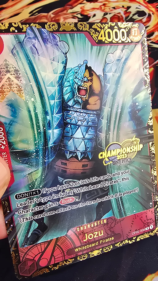 Jozu OP02-008 Top Prize Flagship TCG Textured Premium Promo OP English One Piece Proxy