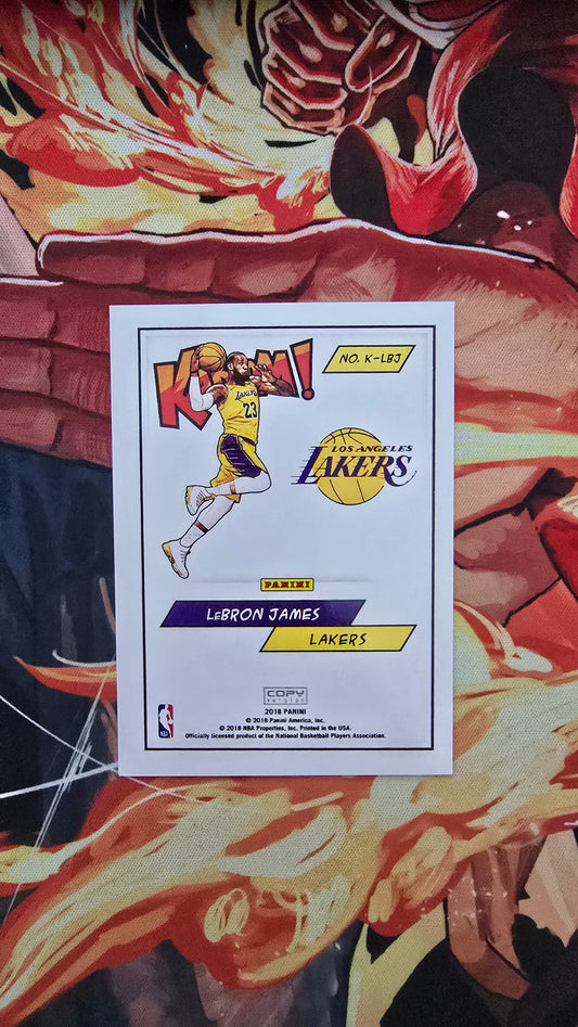 LeBron James 2018 Panini Kaboom! Silver Version LBJ Sports Holo Card Back Proxy