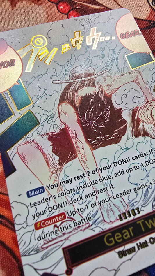 OP11 Gear Two Manga Event One Piece TCG Textured Promo Custom Made Card