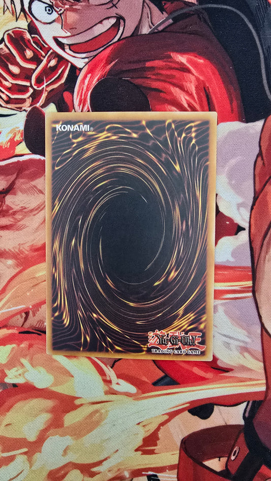 Card with swirling design on a colorful background