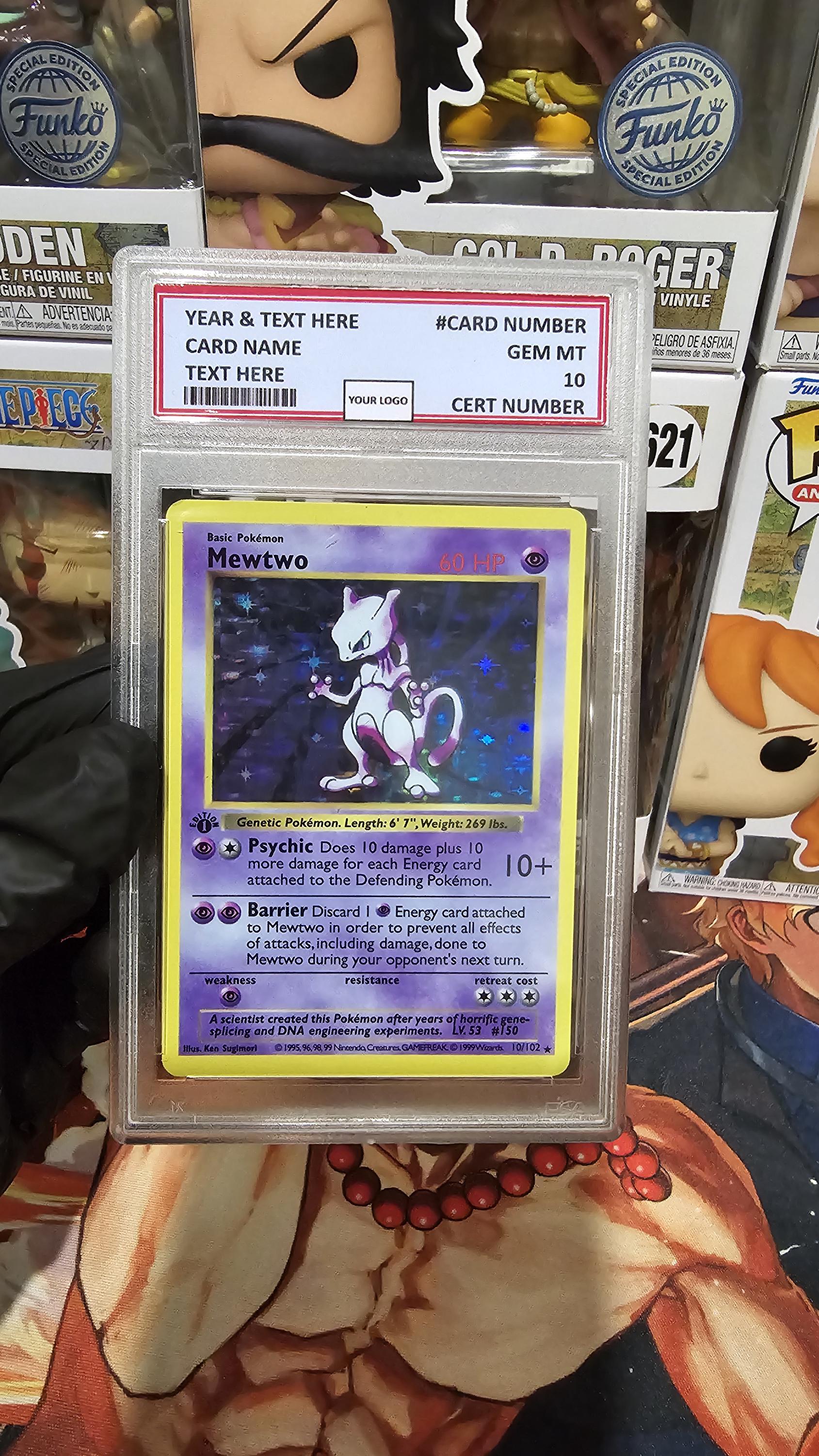 Mewtwo 1st Edition Pokemon top Holo | Custom Proxy 1:1