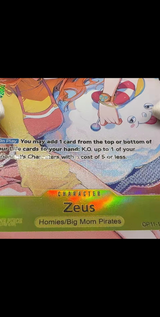 Preorder - Zeus OP11 Alt Art One Piece Card Game OP TCG Premium Textured Proxy English