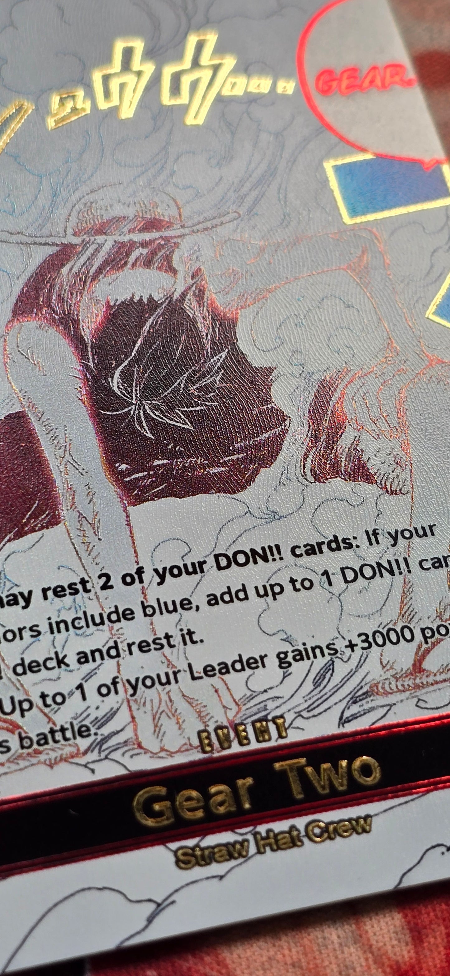 OP11 Gear Two Manga Event One Piece TCG Textured Custom Made Card