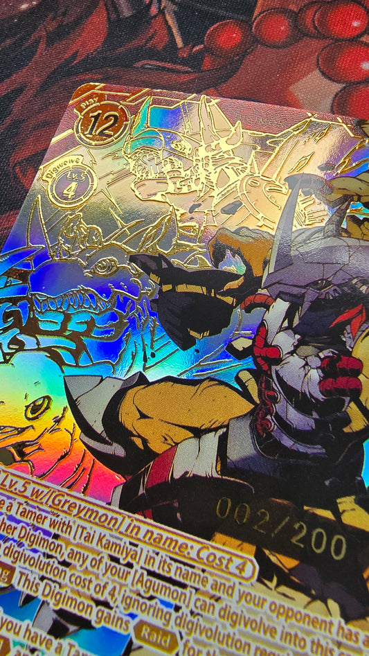 WarGreymon Numbered BT14 SEC Digimon Premium TCG Custom Made Proxy
