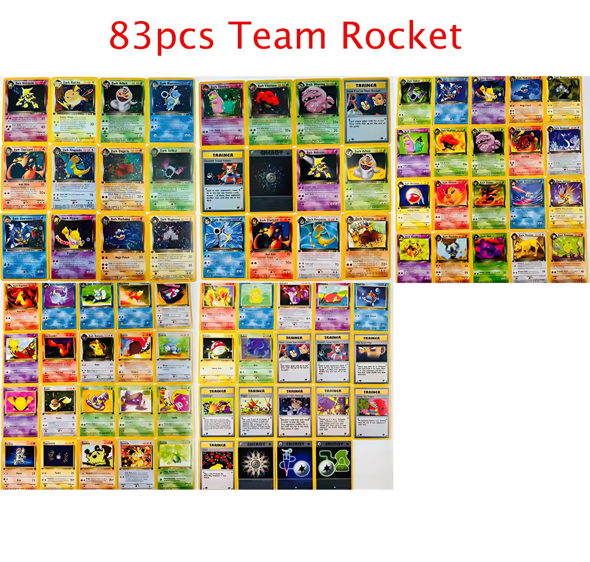Made-To-Order: Complete Master Set Pokemon TCG Team Rocket 83/83 English Proxy Cards