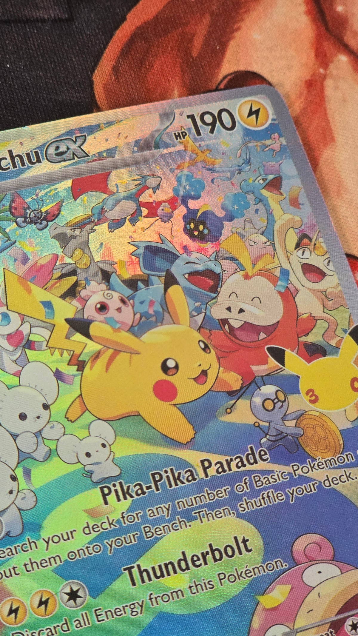 30th Anniversary Pikachu ex 149/128 Pokemon High Quality Textured Custom Made Proxy Card