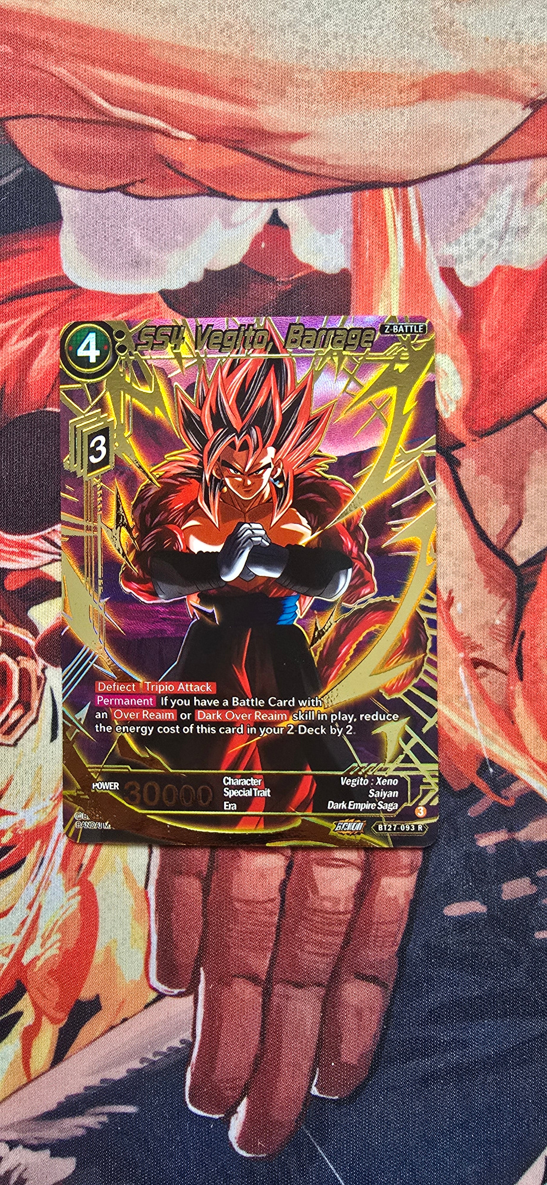 SS4 Gogeta, Bold Arrival Special Zenkai Rare BT27-123 Dragon Ball
