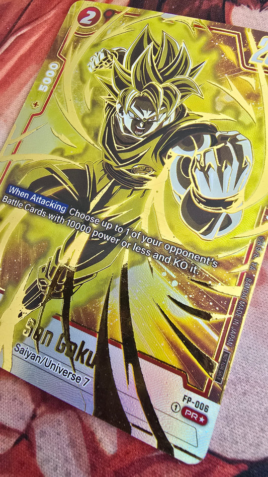 Son Goku FP-006 Gold Dragon Ball Fusion World Tournament Promo Prize Card Proxy English