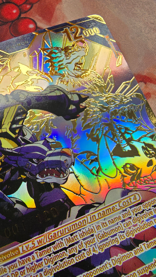 MetalGarurumon Numbered BT15 SEC Digimon Premium TCG Custom Made Proxy