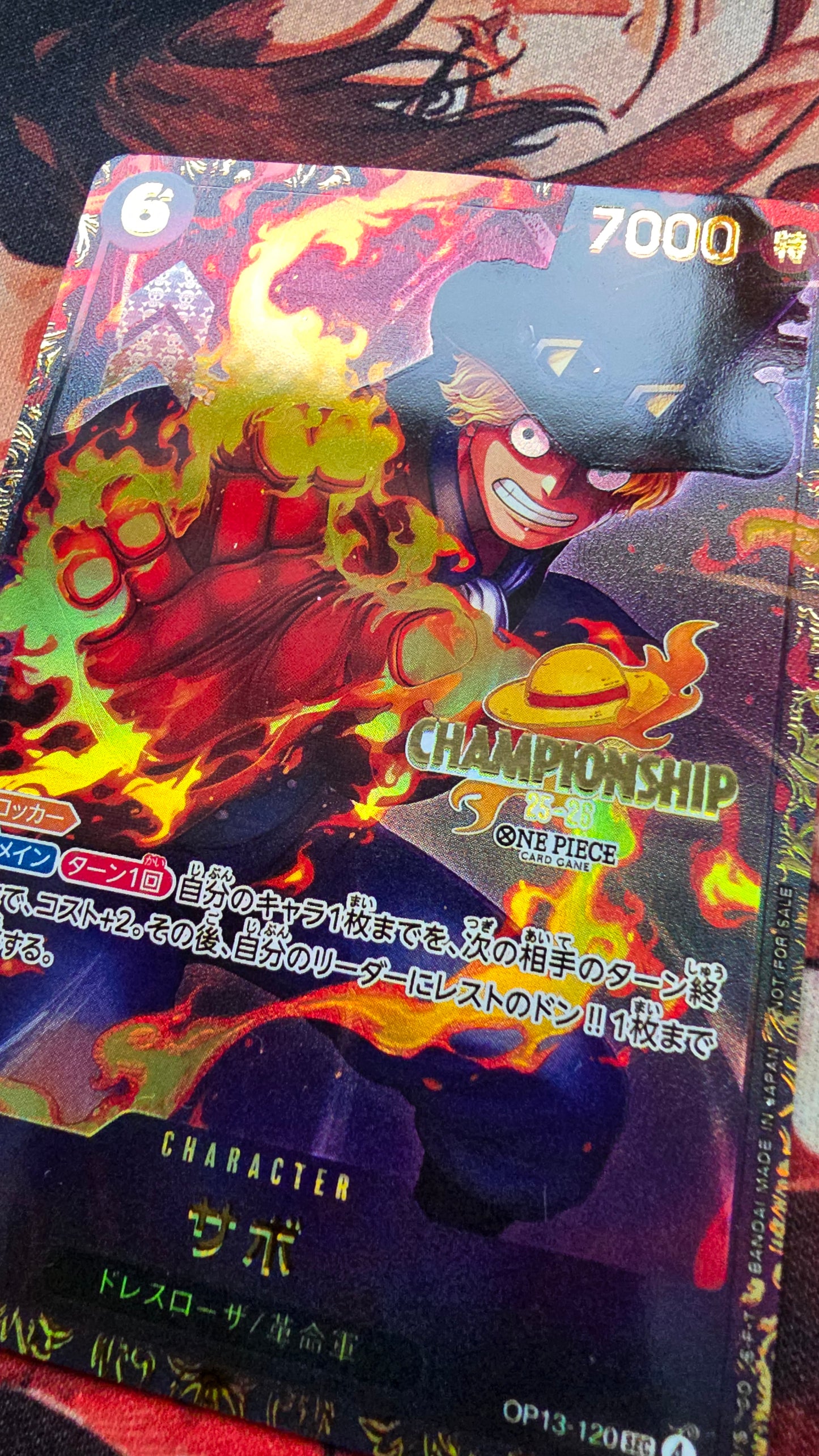 Luffy, Ace & Sabo Championship 25-26 Season 2 One Piece Textured Promo Custom Made Cards