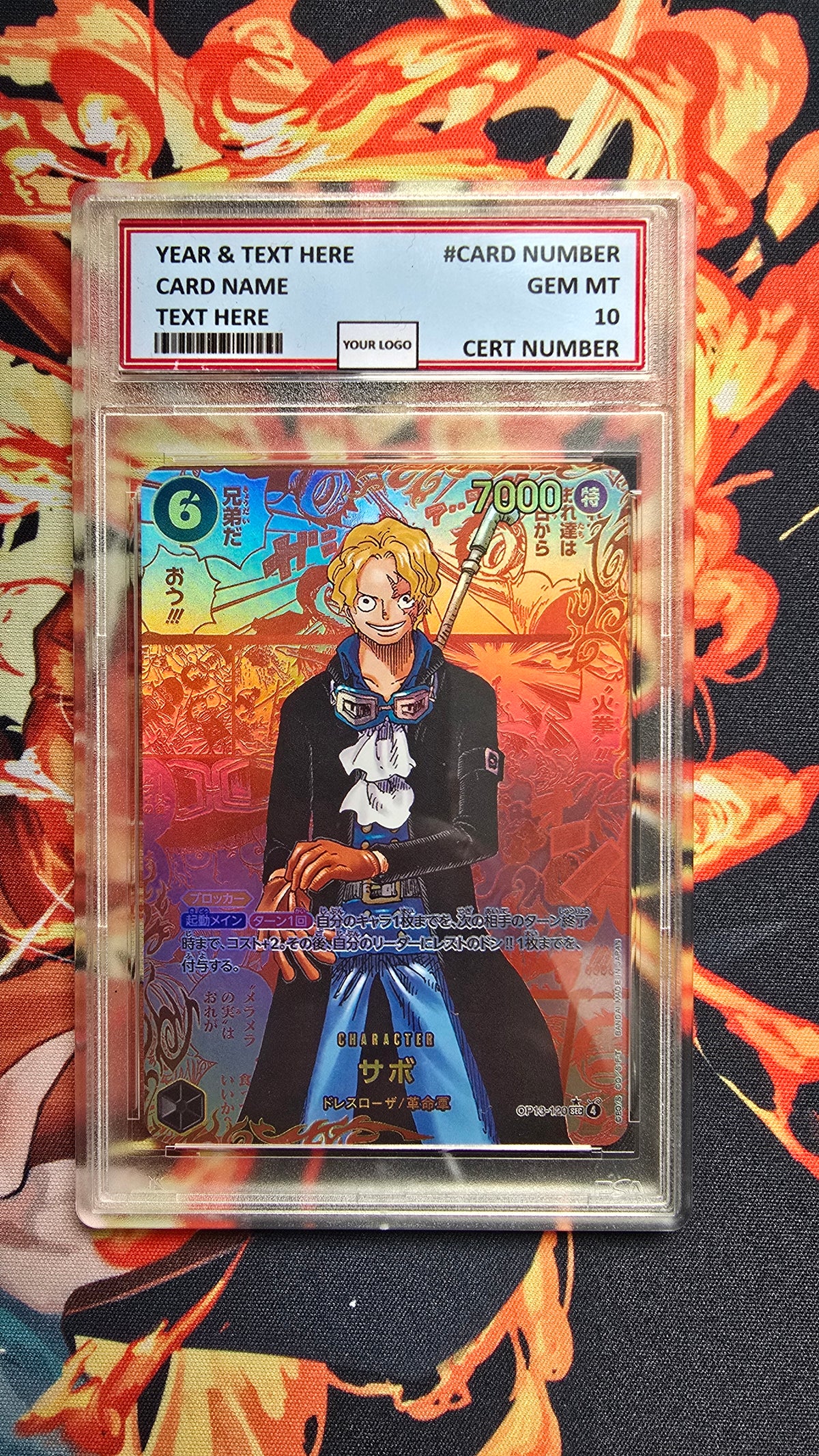 JAPANESE Graded PSA 10 Style One Piece TCG OP01 - OP16 Manga Premium Quality Textured Cards Card Proxy