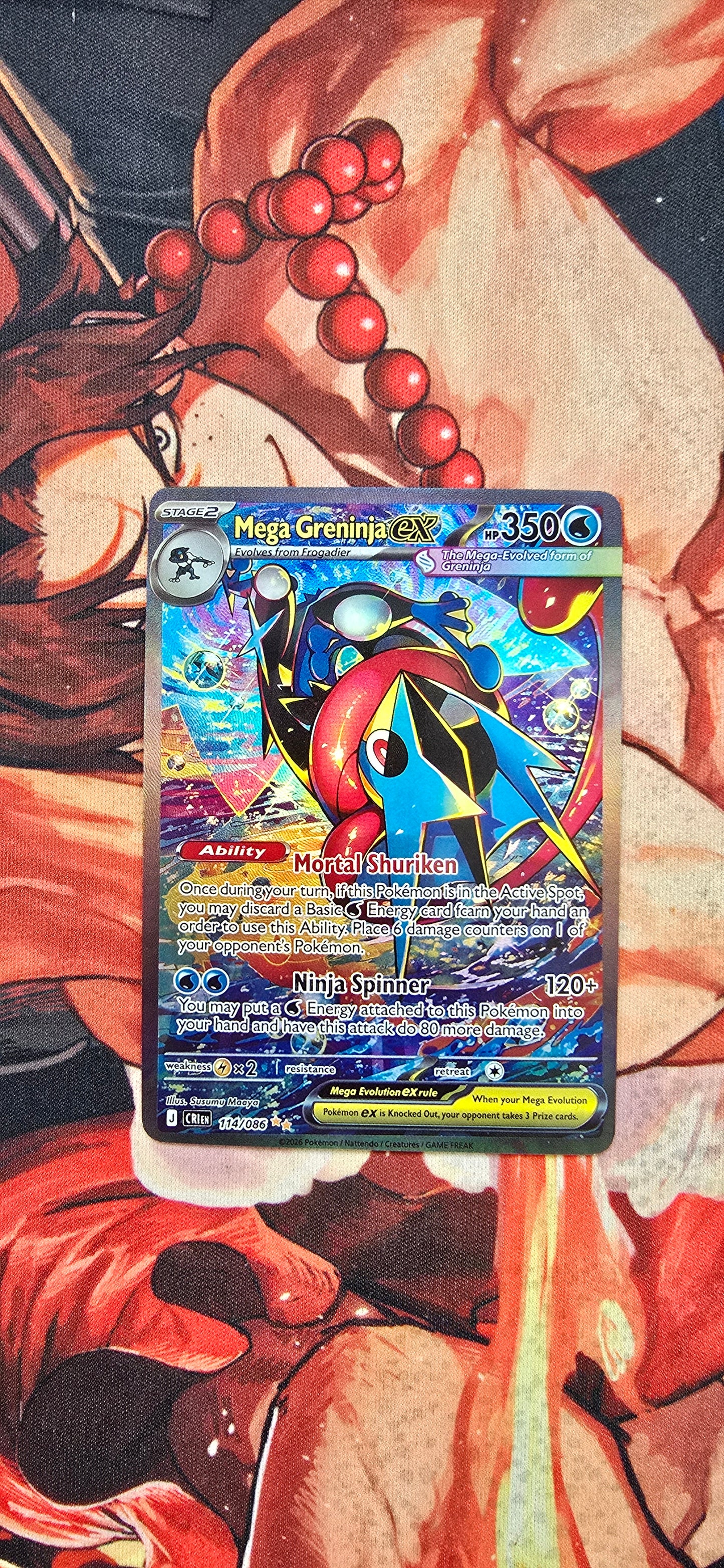 SIR Mega Greninja EX Chaos Rising Pokemon Custom Made Card Proxy English