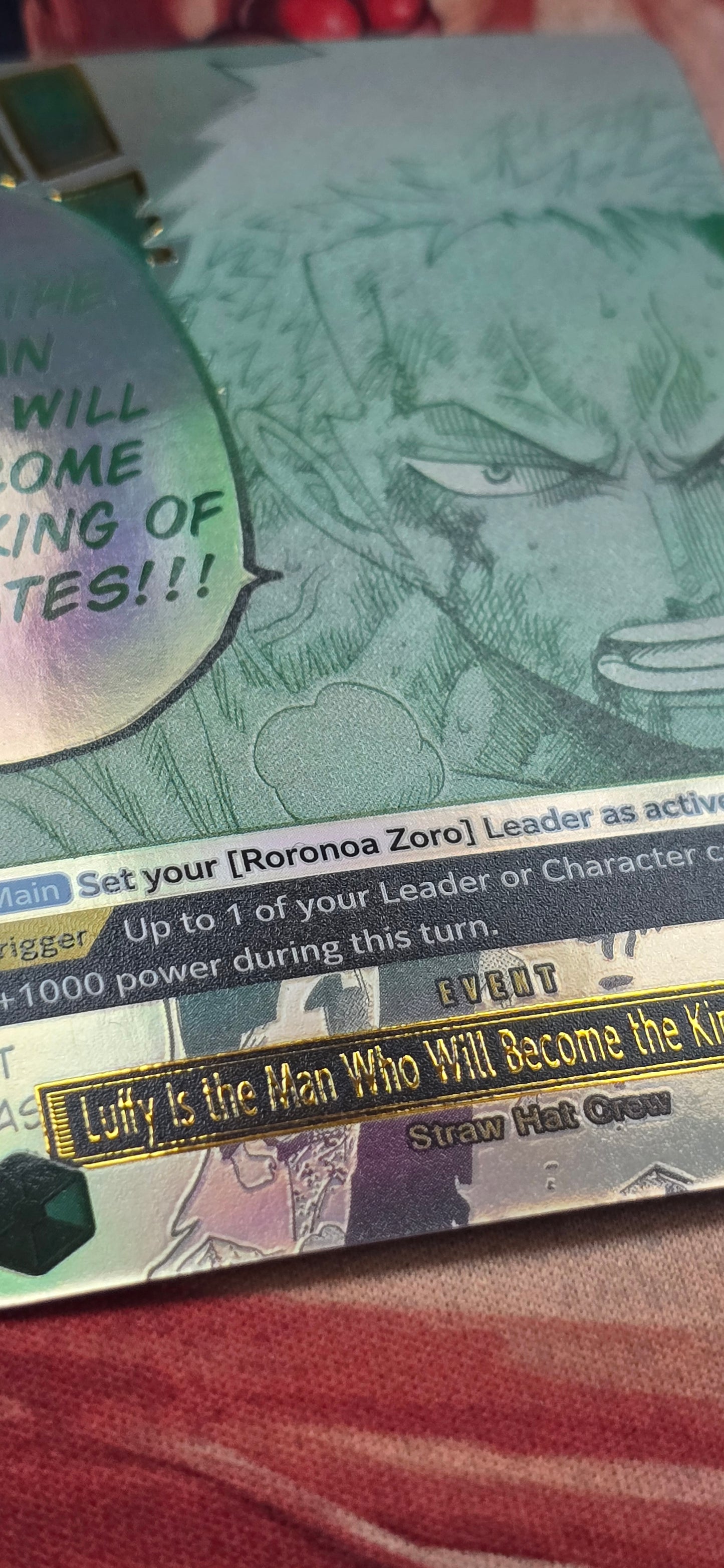 3rd Anniversary Manga Event Roronoa Zoro SP OP12 One Piece TCG Textured Custom Made Card English