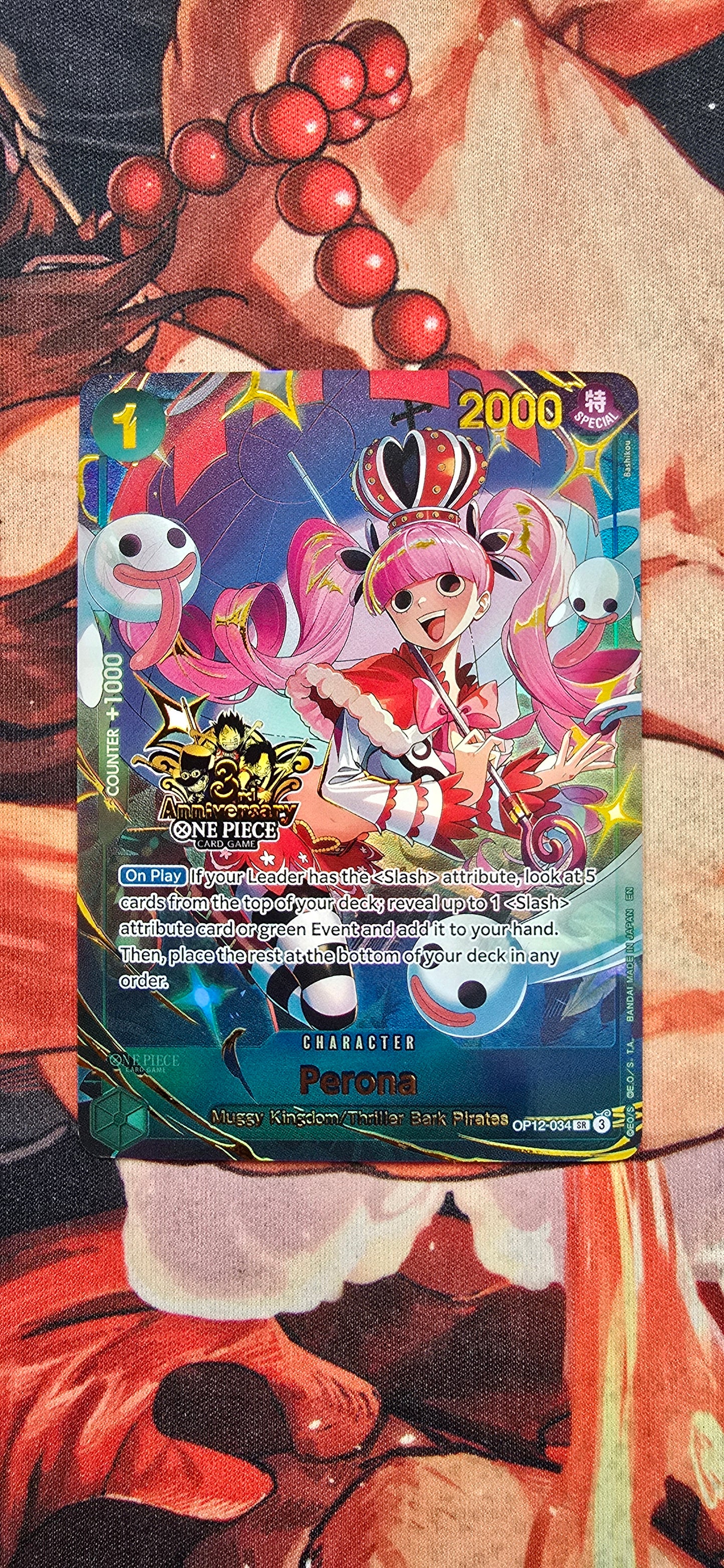 Perona 3rd Anniversary One Piece TCG Textured Custom Made Proxy Card