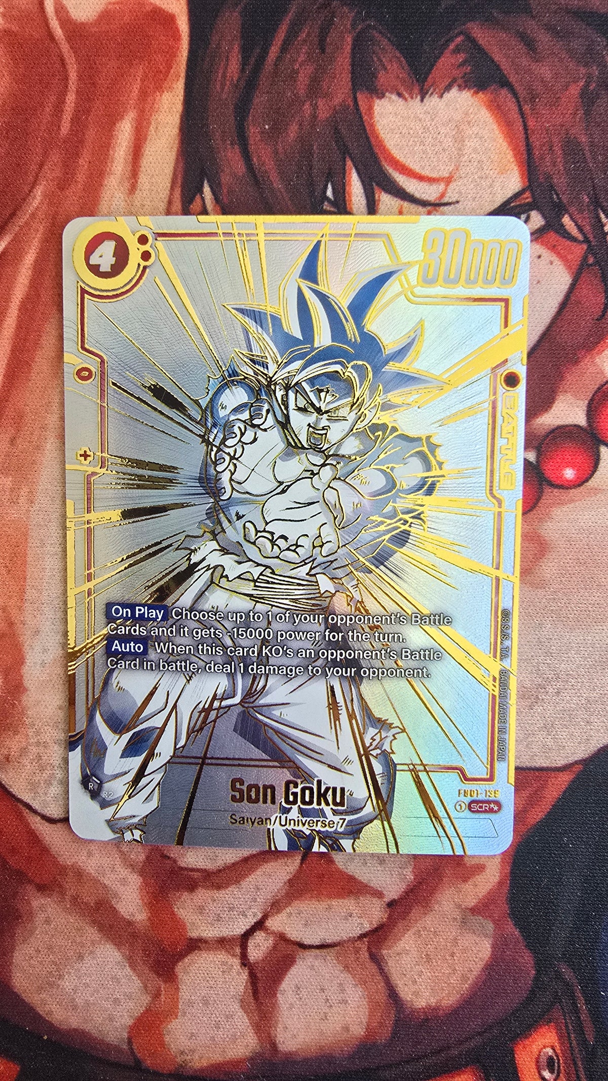Son Goku World Awakened Pulse SCR FB1-139 Dragon Ball Fusion World SP Alt Art Card Proxy English
