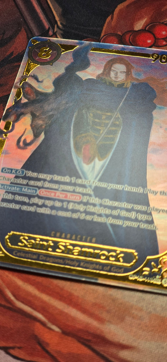 OP18 SP Sanit Shamrock Holo Final Fantasy illustrator Yoshitaka Amano One Piece Card Game TCG Custom Made Proxy Card