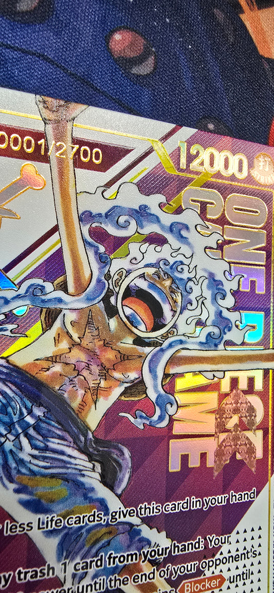 PREORDER: EB04 Gear 5th Monkey D Luffy Top 8 Flagship Premium Textured Serialised OP One Piece TCG Proxy