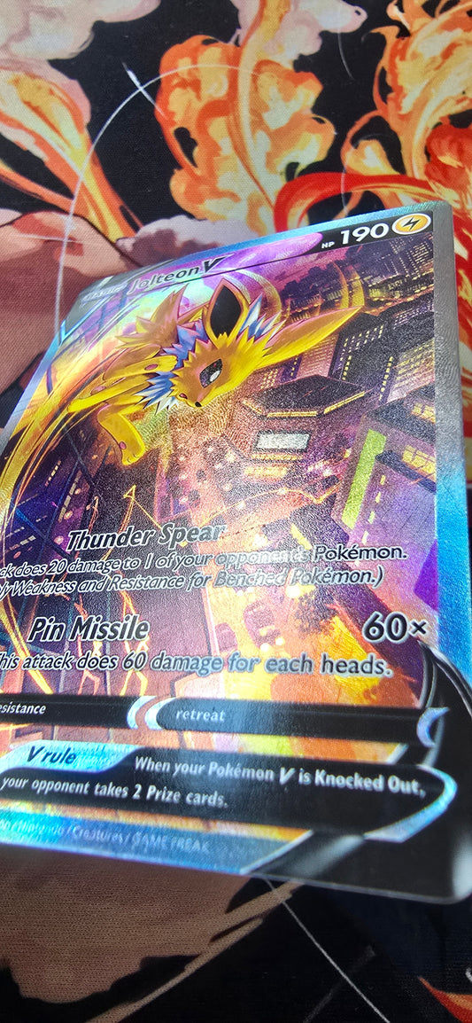 Jolteon V SWSH183 Alternative Art SwSh Promo Textured Pokemon TCG Card Proxy
