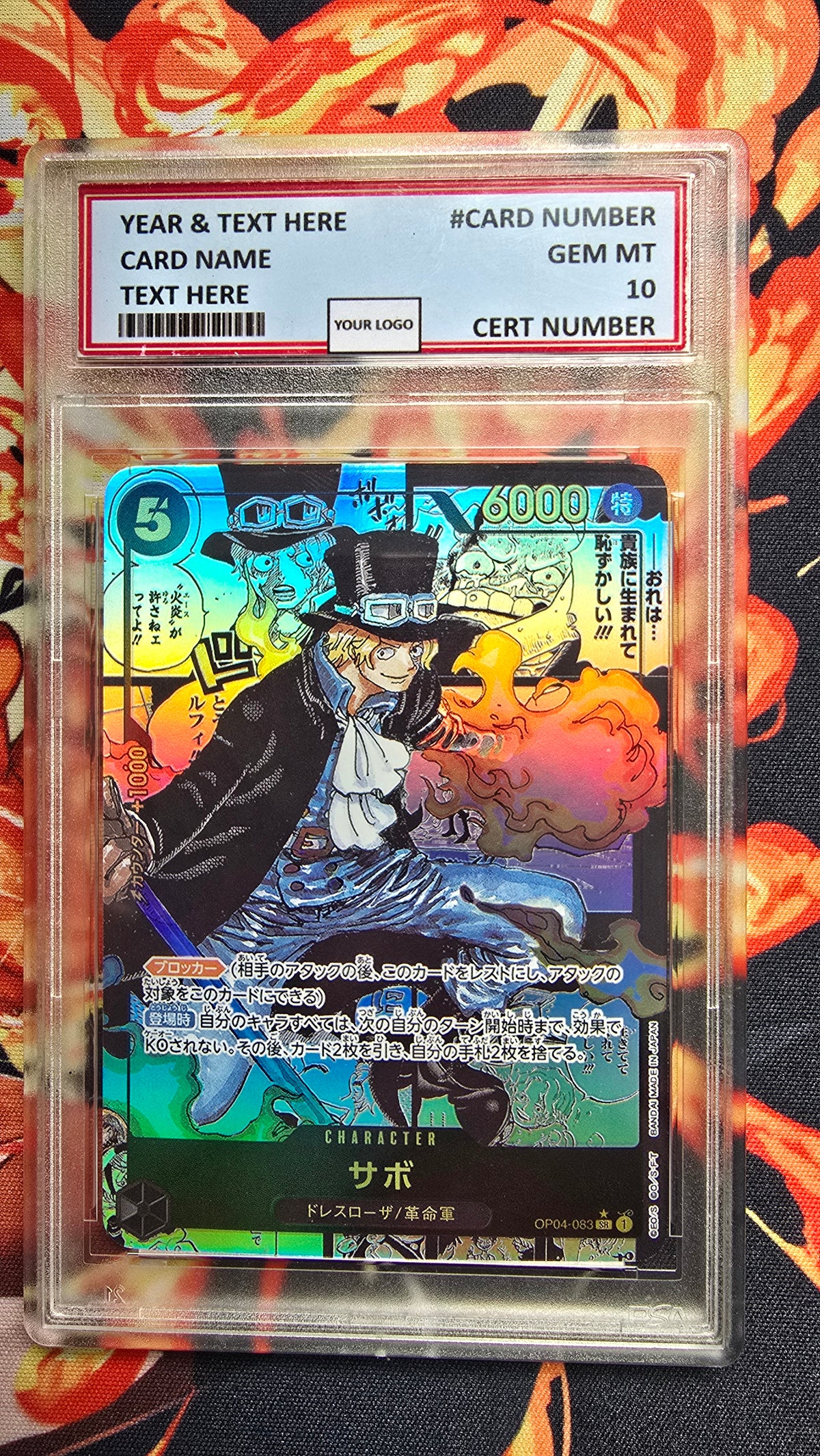 JAPANESE Graded PSA 10 Style One Piece TCG OP01 - OP16 Manga Premium Quality Textured Cards Card Proxy