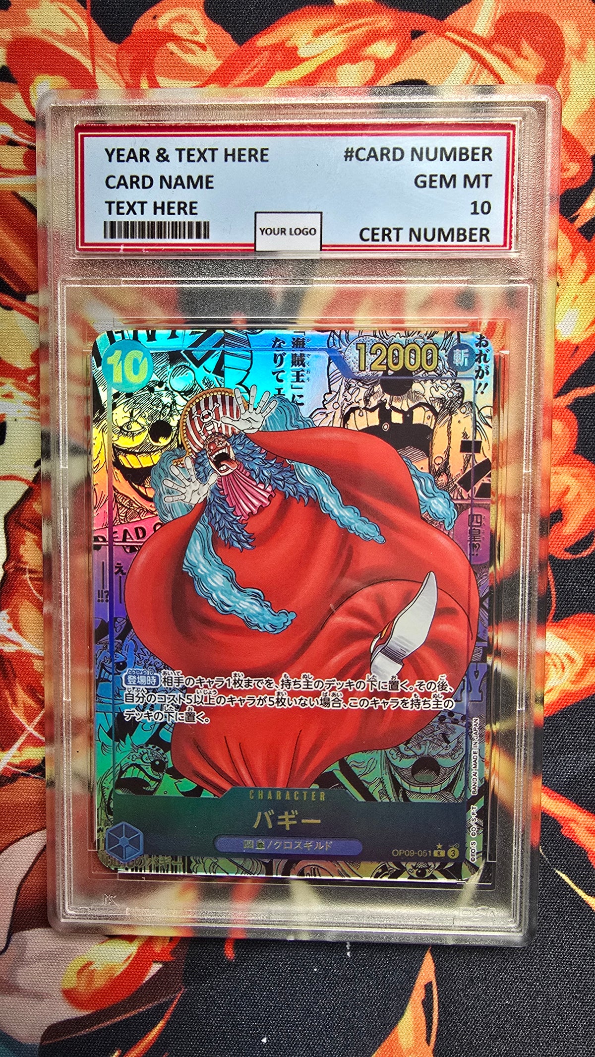 JAPANESE Graded PSA 10 Style One Piece TCG OP01 - OP16 Manga Premium Quality Textured Cards Card Proxy
