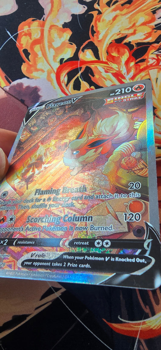 Flareon V SWSH179 Alternative Art SwSh Promo Textured Pokemon TCG Card Proxy
