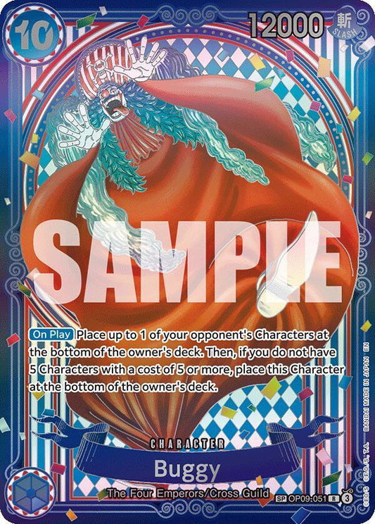 PREORDER: OP14 SP Buggy Gold & Silver One Piece Card Game OP TCG Proxy English