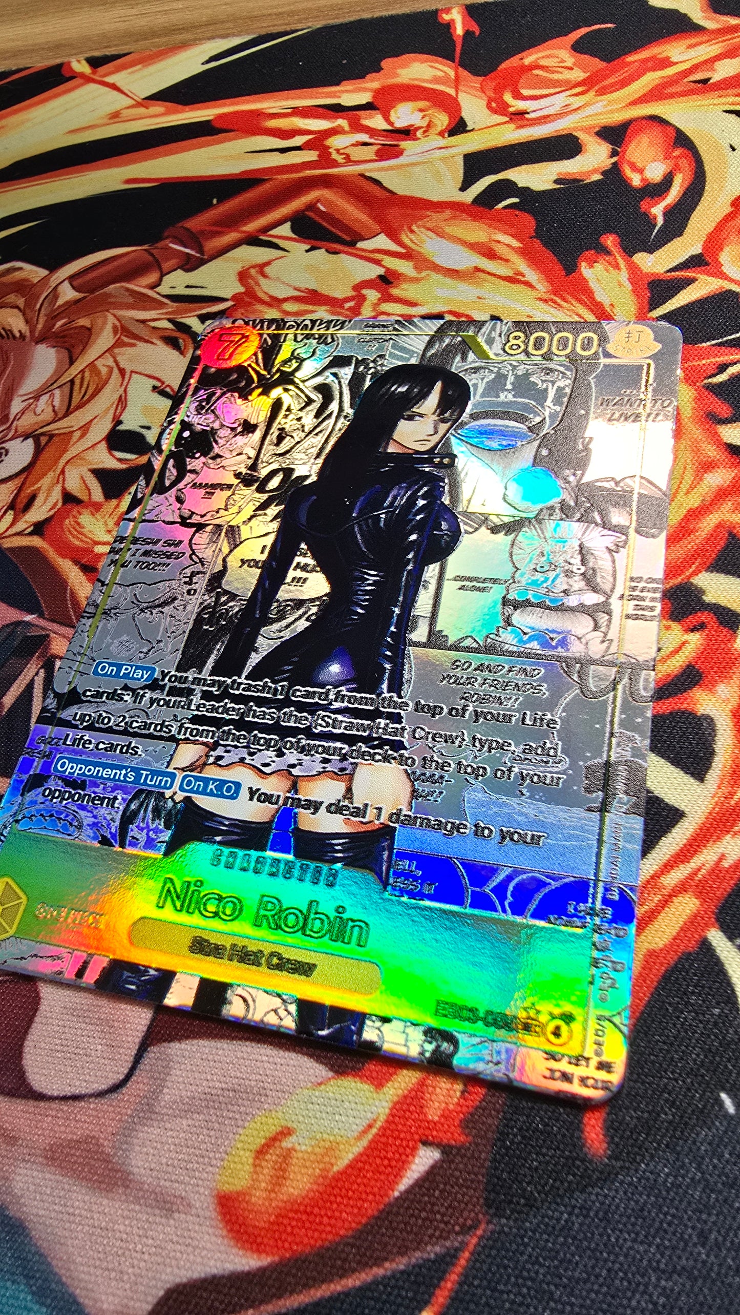 Manga Nico Robin EB03 Custom Made One Piece Premium Quality Textured Card