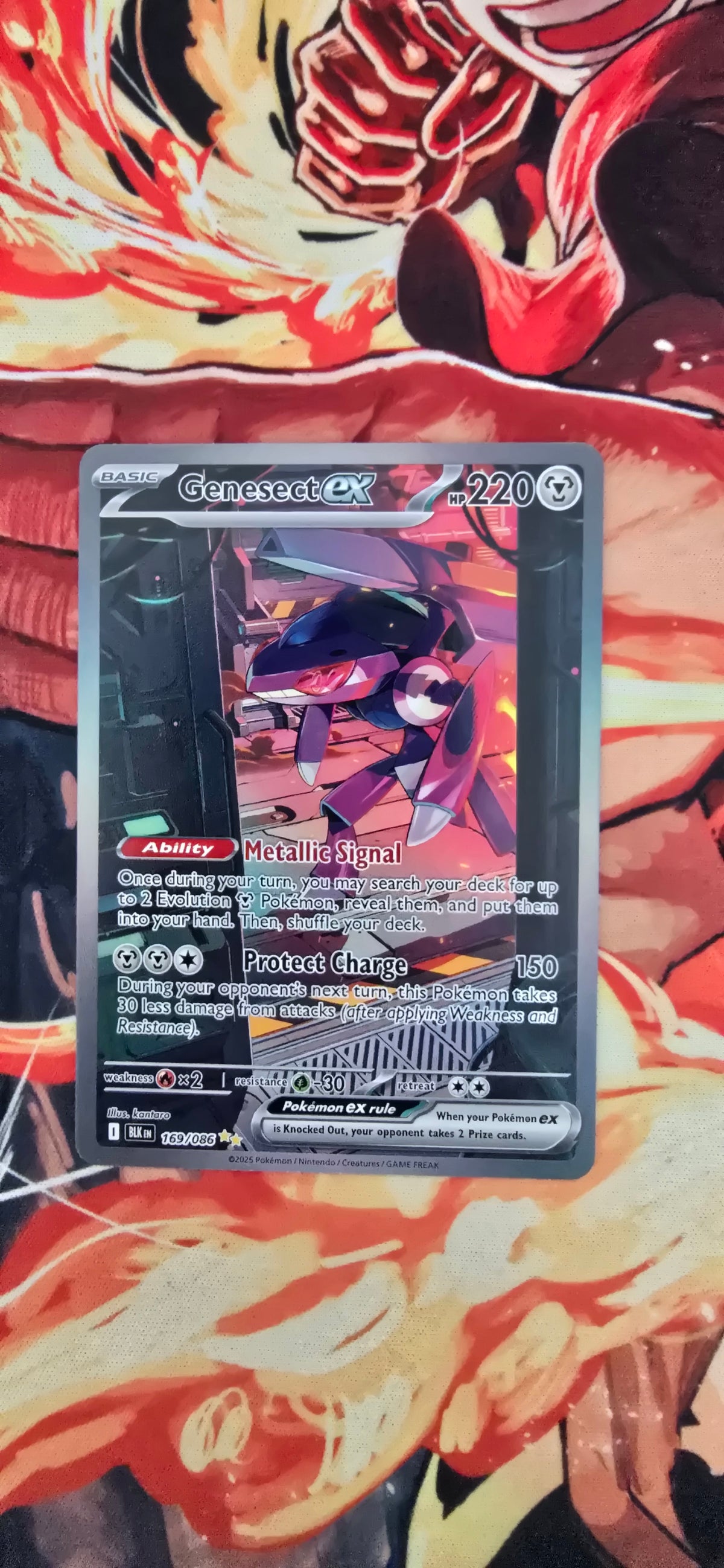 Genesect EX Black Bolt Pokemon TCG English Card Proxy Slab
