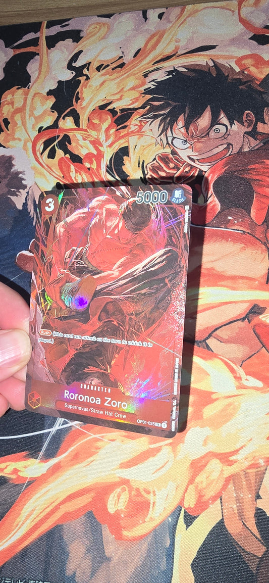 Roronoa Zoro Alt Art OP01 High Quality Textured Rare One Piece Card Romance Dawn Card Proxy