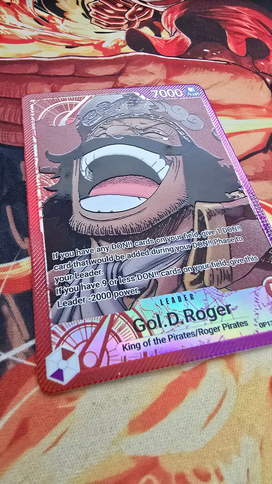 Gol D Roger OP13 Leader Textured Holo Alt Art One Piece TCG English Proxy Card