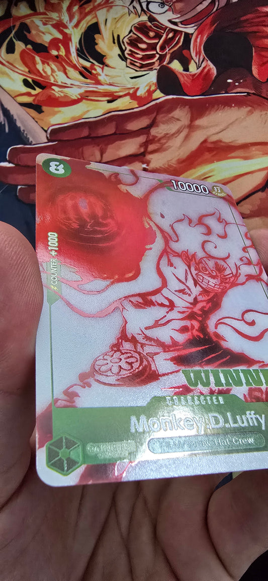 Winner Monkey D Luffy Uta Deck Battle Promo One Piece Card Game TCG Textured Proxy