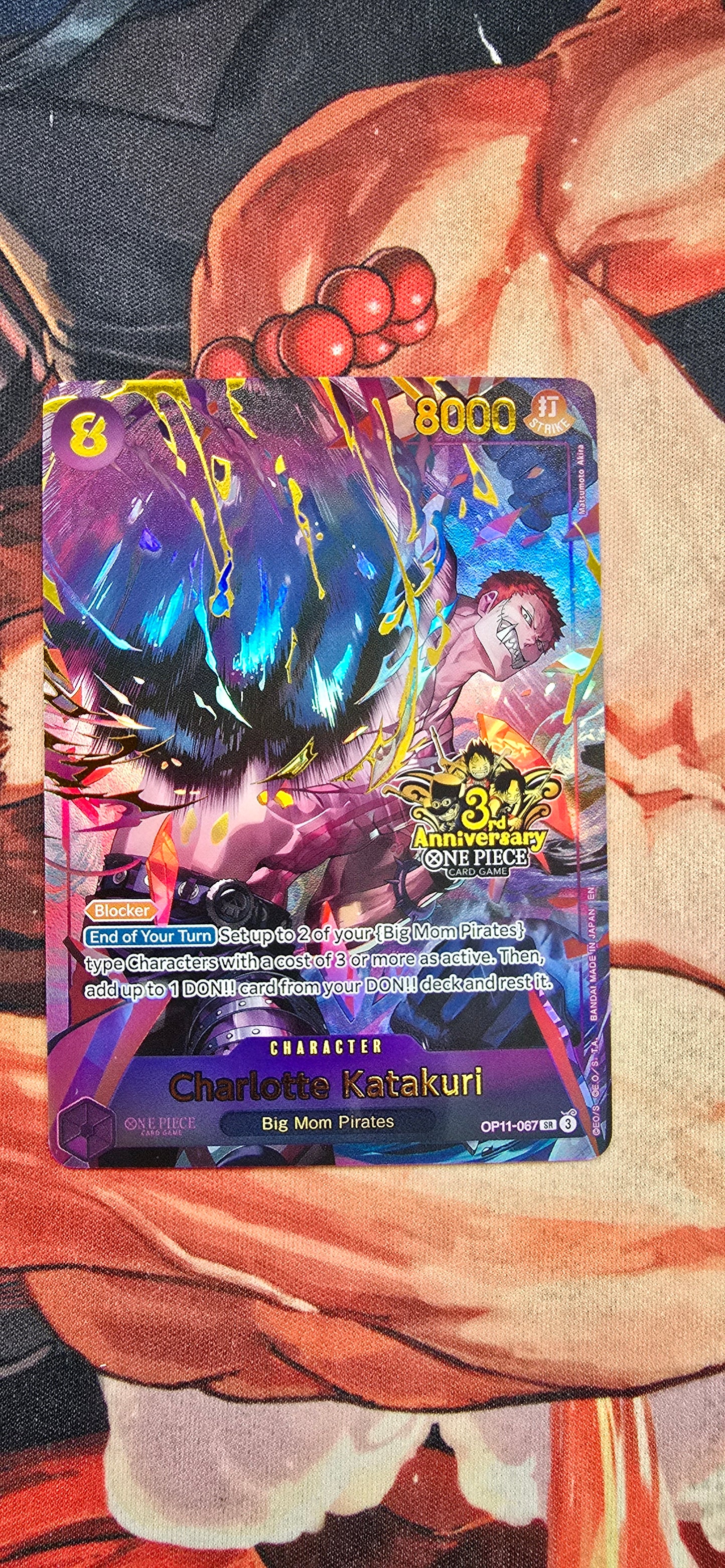 Charlotte Katakuri 3rd Anniversary One Piece TCG Textured Custom Made Proxy Card
