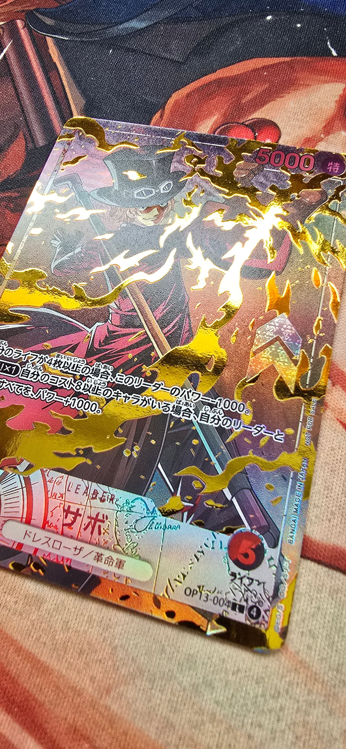 Sabo Flame-Flame Fruit Coliseum One Piece TCG Textured Custom Made Proxy Card Japanese