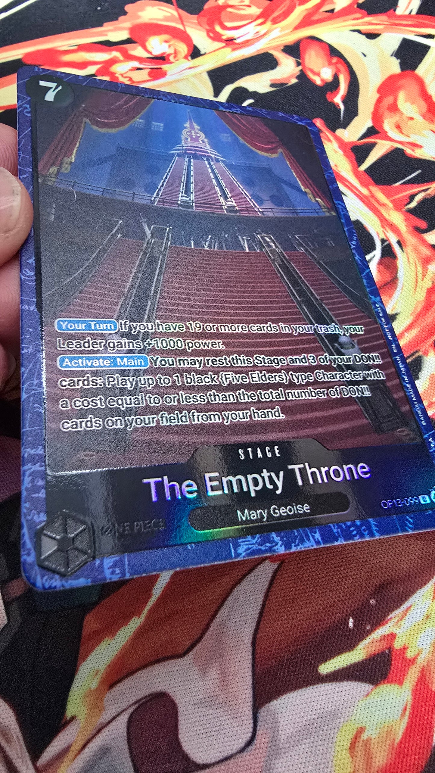 OP13 The Empty Throne Textured Holo One Piece TCG Custom Made Card