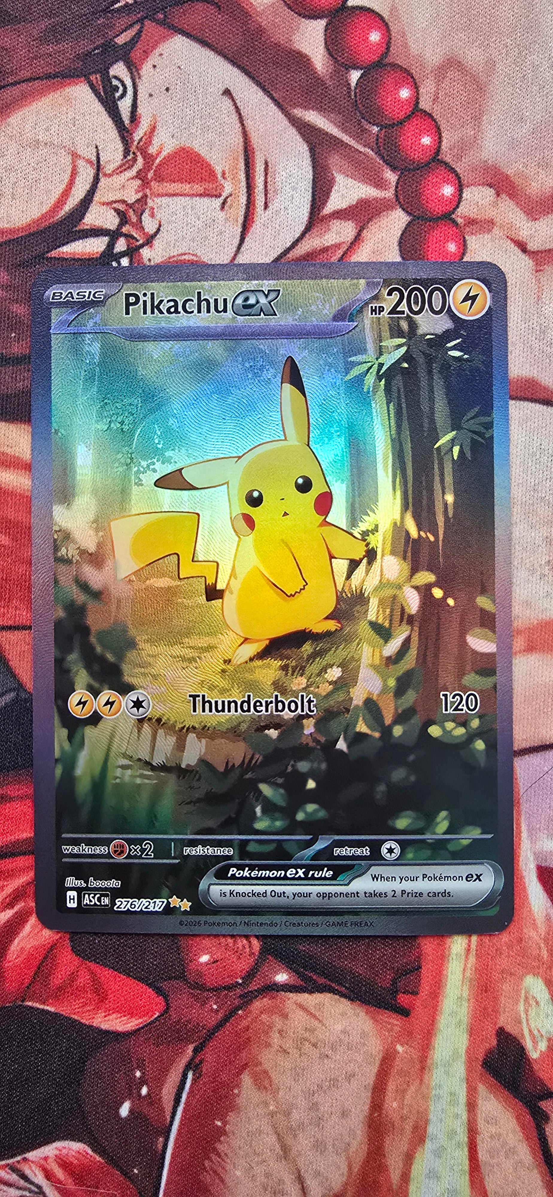 Pikachu ex 276/217 SIR Special Illustration Pokemon Ascended