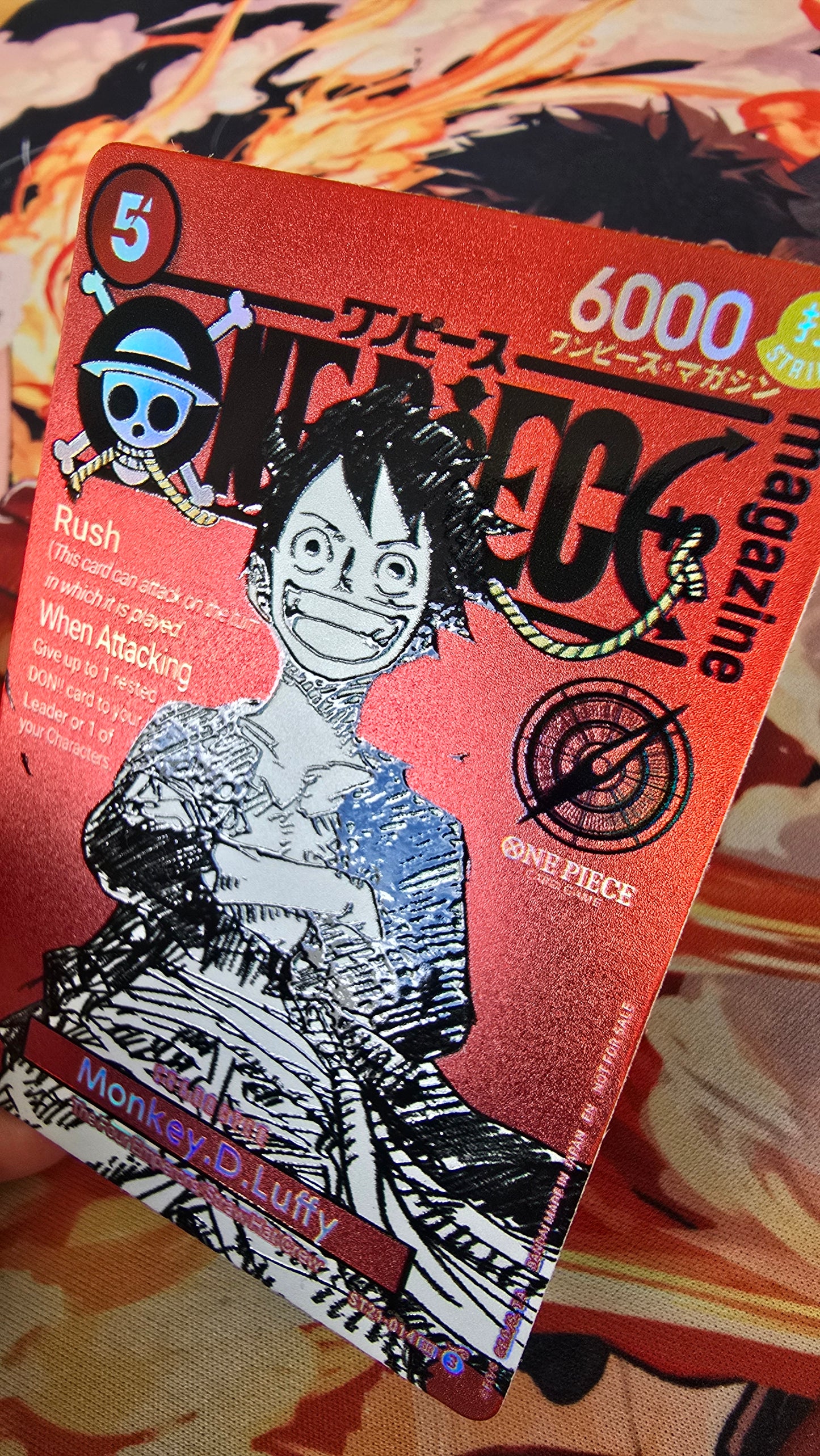 Magazine Promo Monkey D Luffy Textured One Piece Card Game OP TCG Proxy English