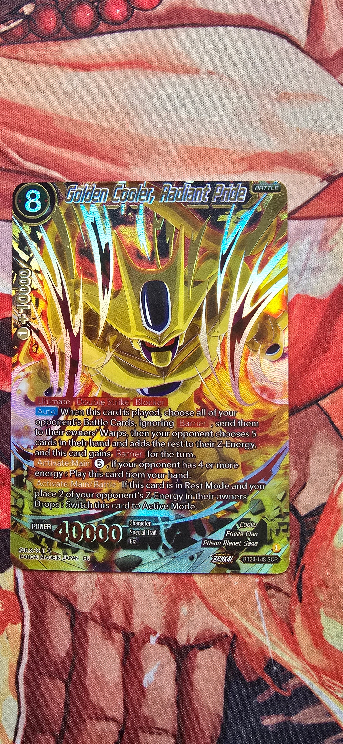 Golden Cooler, Radiant Pride BT20-148 Dragon Ball Super Power Absorbed Proxy Card