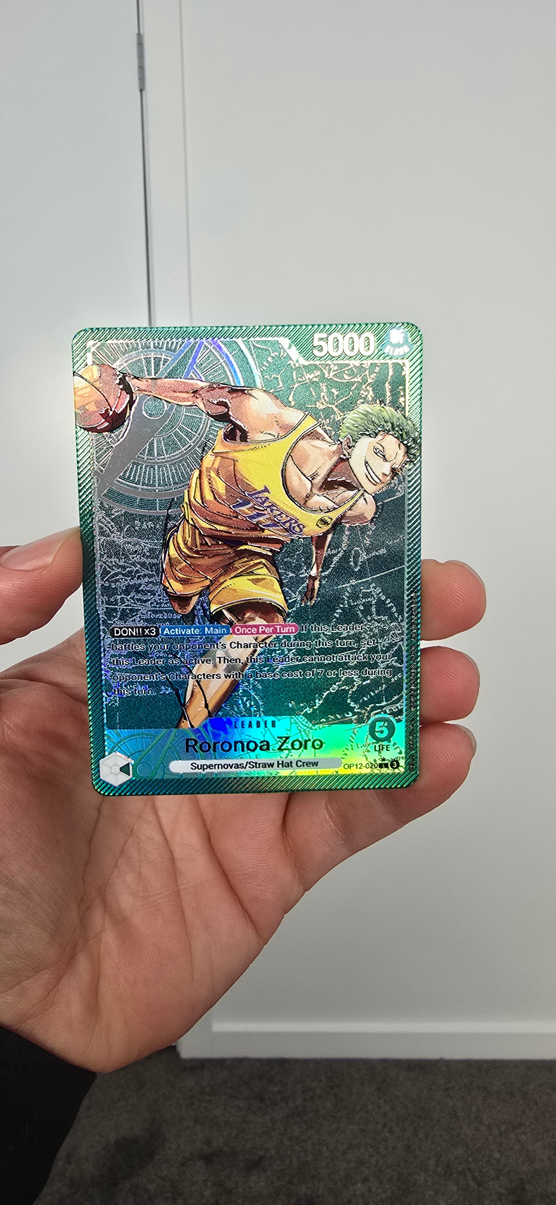 OP12 Roronoa Zoro Los Angeles Lakers X One Piece Special Leader