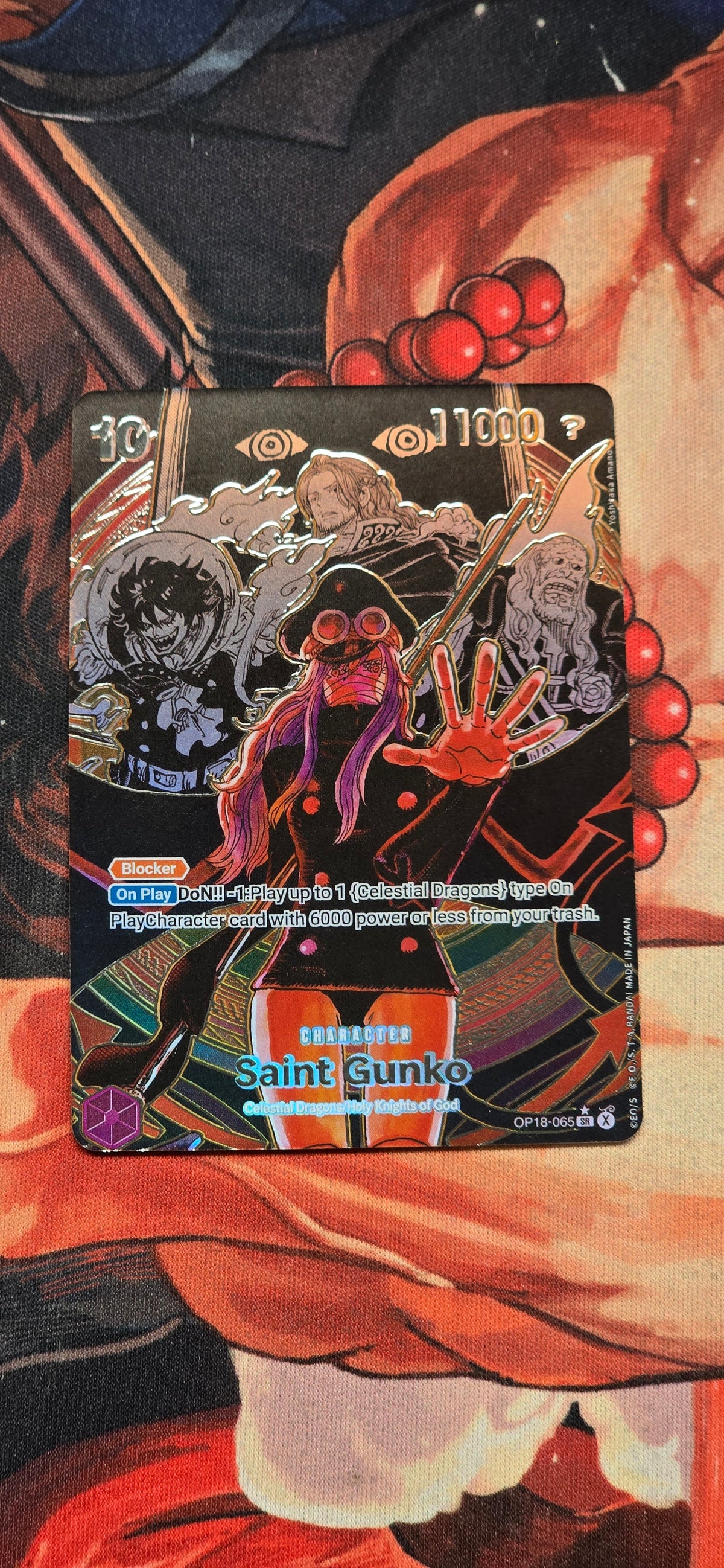 OP18 Saint Gunko Pirate Crew Manga Holo One Piece Card Game TCG Custom Made Proxy Card