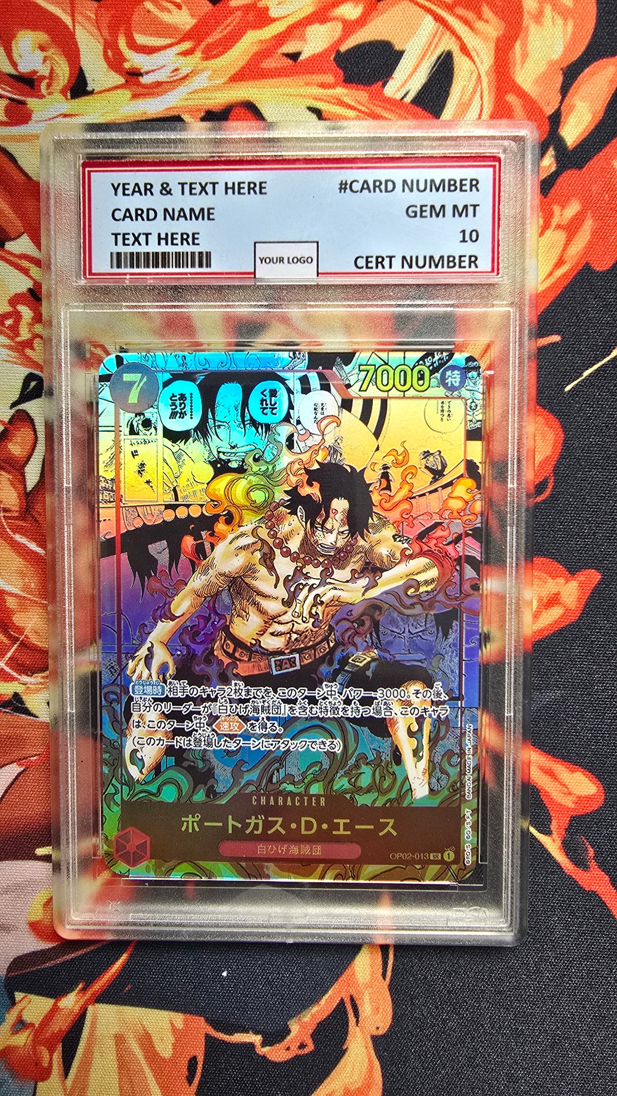 JAPANESE Graded PSA 10 Style One Piece TCG OP01 - OP16 Manga Premium Quality Textured Cards Card Proxy