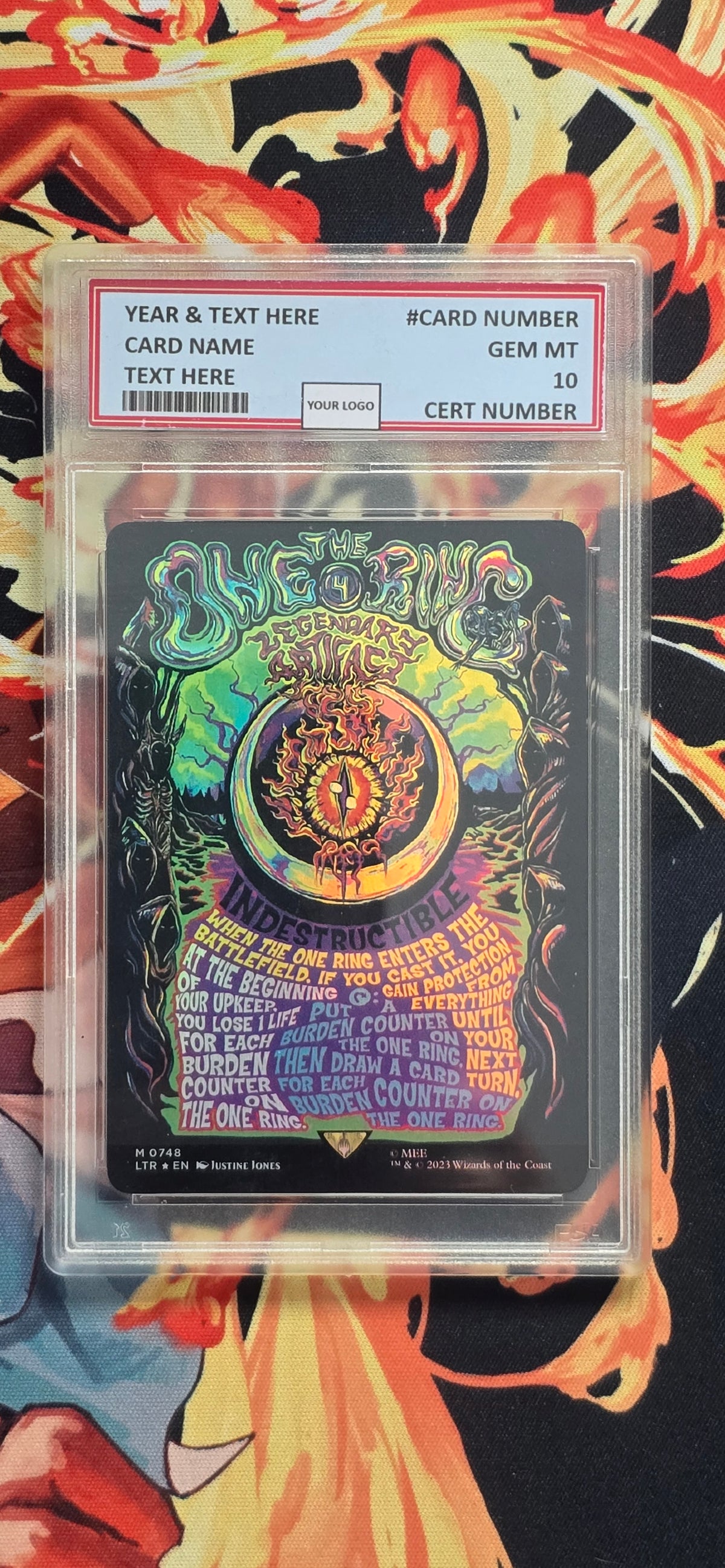 Graded PSA Style The One Ring Legendary Artifact TCG Proxy Card Slab
