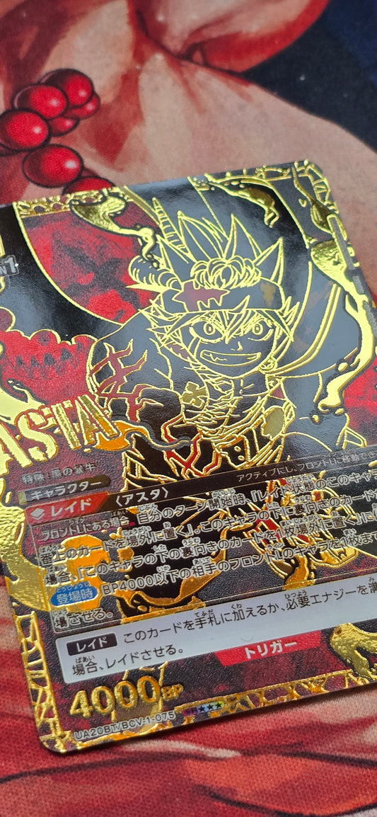 Asta SR Super Parallel Union Arena Card Black Clover Japanese Custom Made Proxy