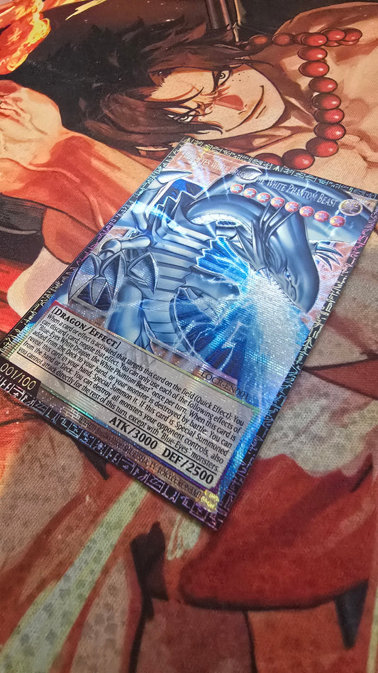 Blue-Eyes White Dragon the White Phantom Beast Grandmaster Serial Yugioh TCG Premium Proxy Custom Made Card English
