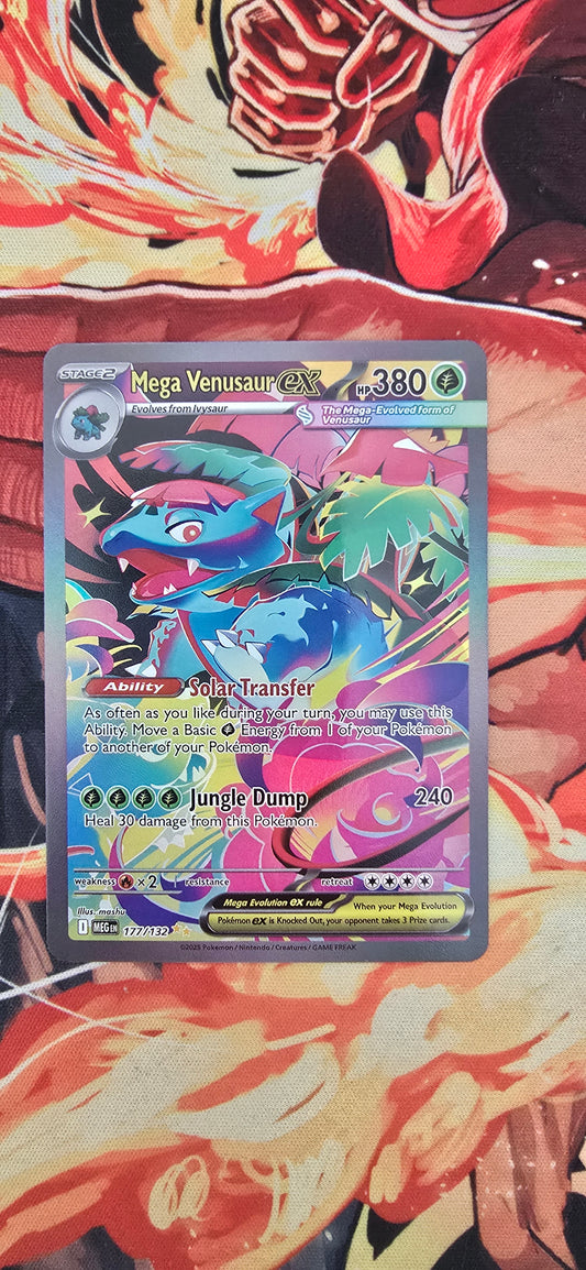 Graded PSA Style Mega Venusaur EX SAR Mega Brave Pokemon TCG English Card Proxy Slab