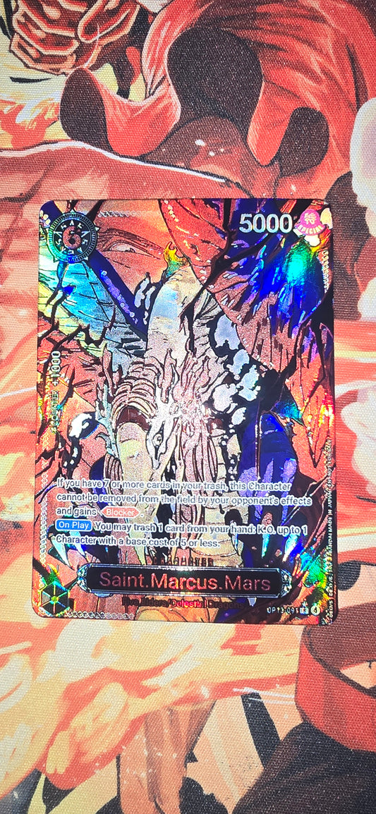 OP13 Saint Marcus Mars Alt Art One Piece Premium Quality Textured Proxy Custom Made Card