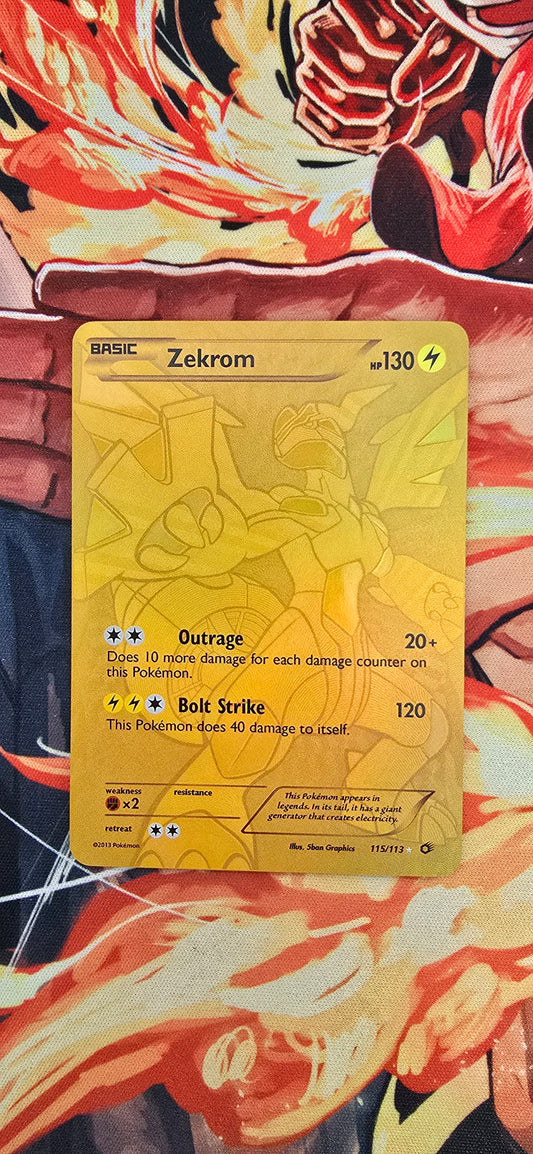 Graded PSA Style Zekrom Black White Pokemon Card Premium Quality Textured Card Proxy Slab