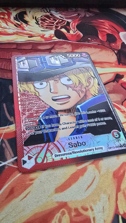 Sabo OP13 Leader Textured Holo Alt Art One Piece TCG English Proxy Card